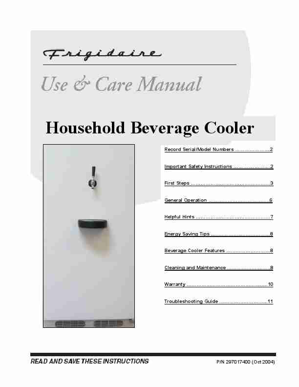 Frigidaire Refrigerator Beverage Center Refrigerator-page_pdf
